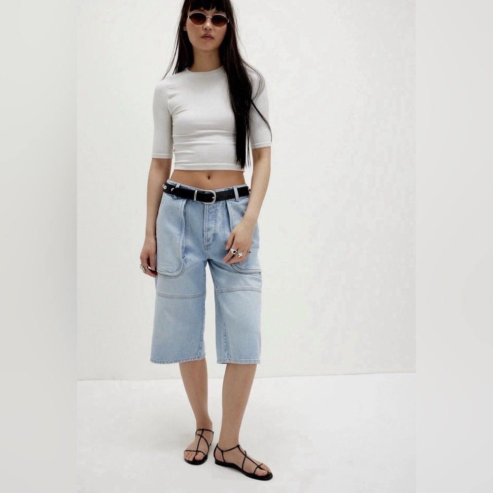 Free People Havasu Slouchy Cropped Jeans We The Free Oversize Pouch Pockets